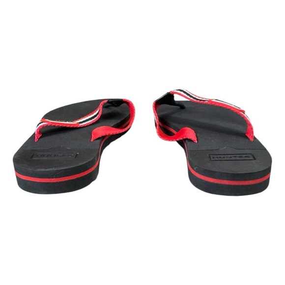 Hunter Red White Black Logo Flip-Flops Women’s Size 6 New Without Box - Picture 4 of 6